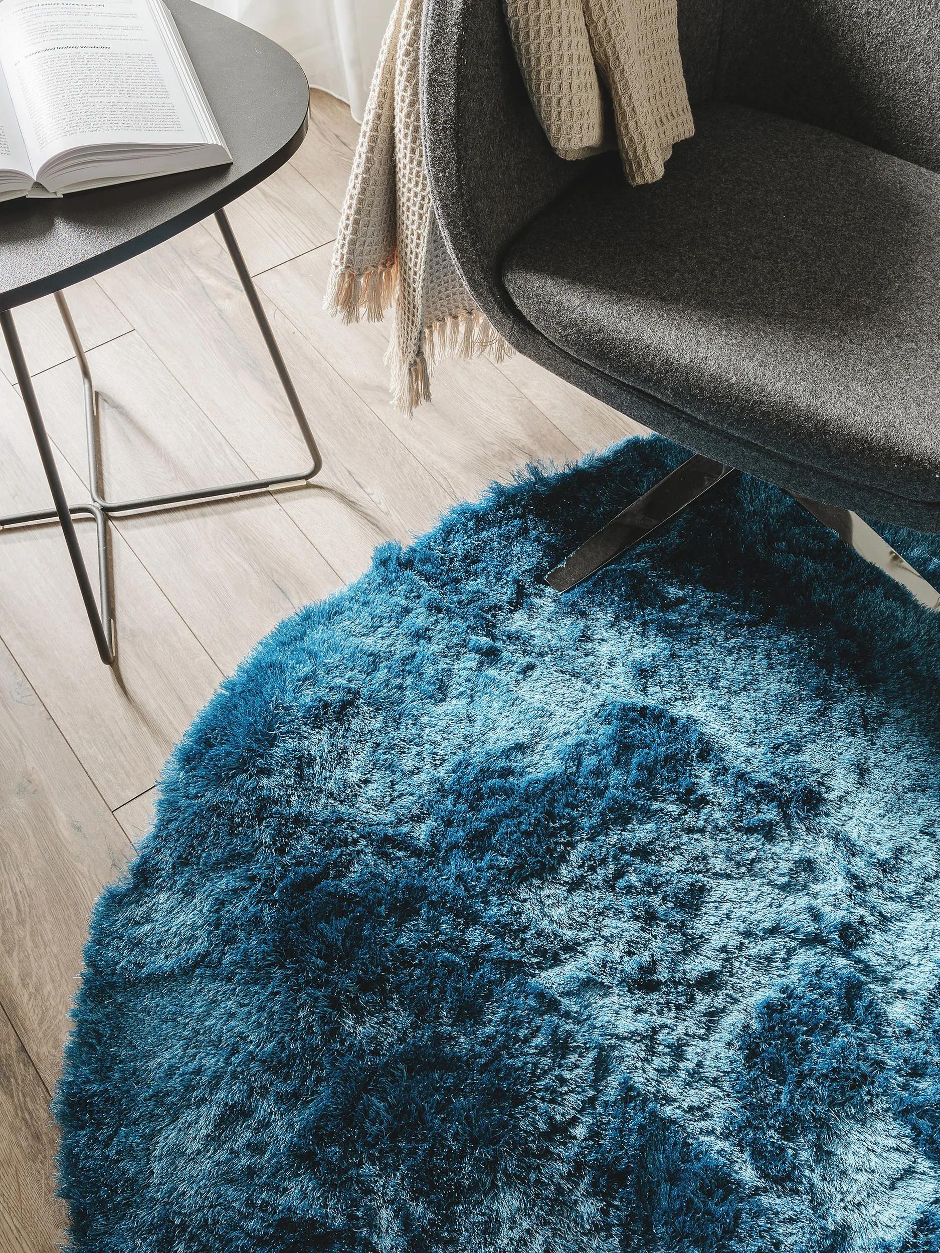 Shaggy rug Whisper Blue