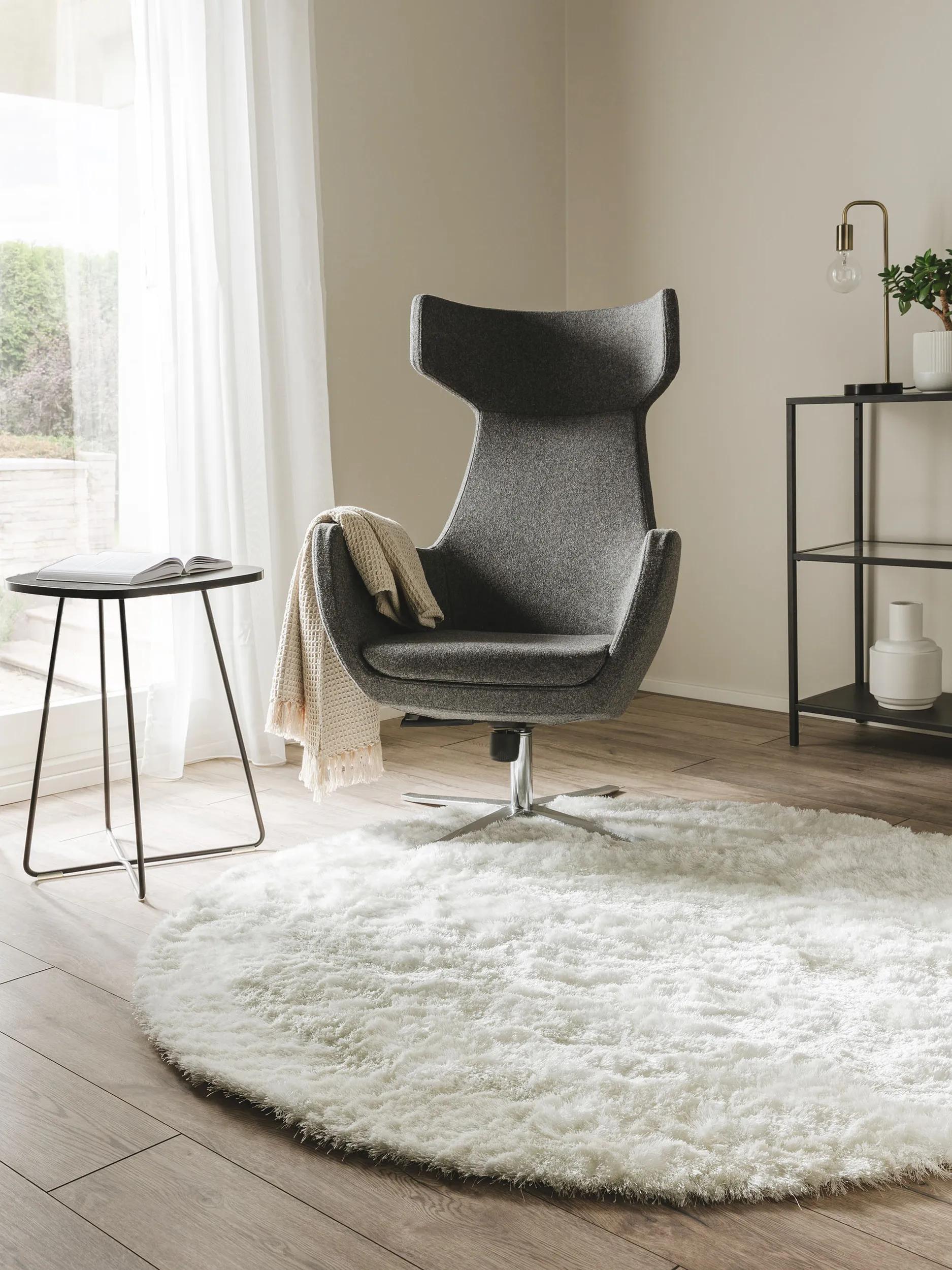 Shaggy rug Whisper White