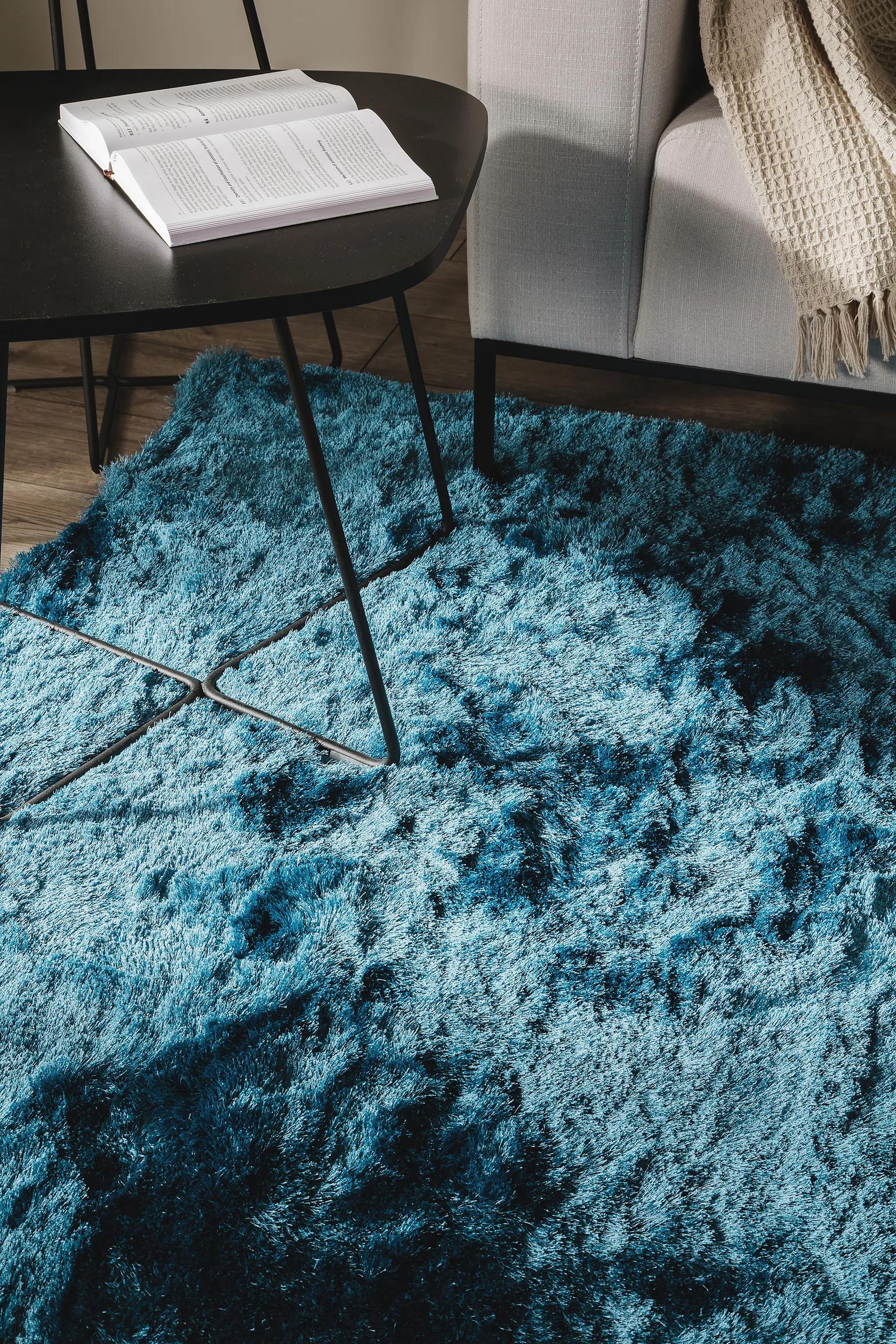 Shaggy rug Whisper Blue