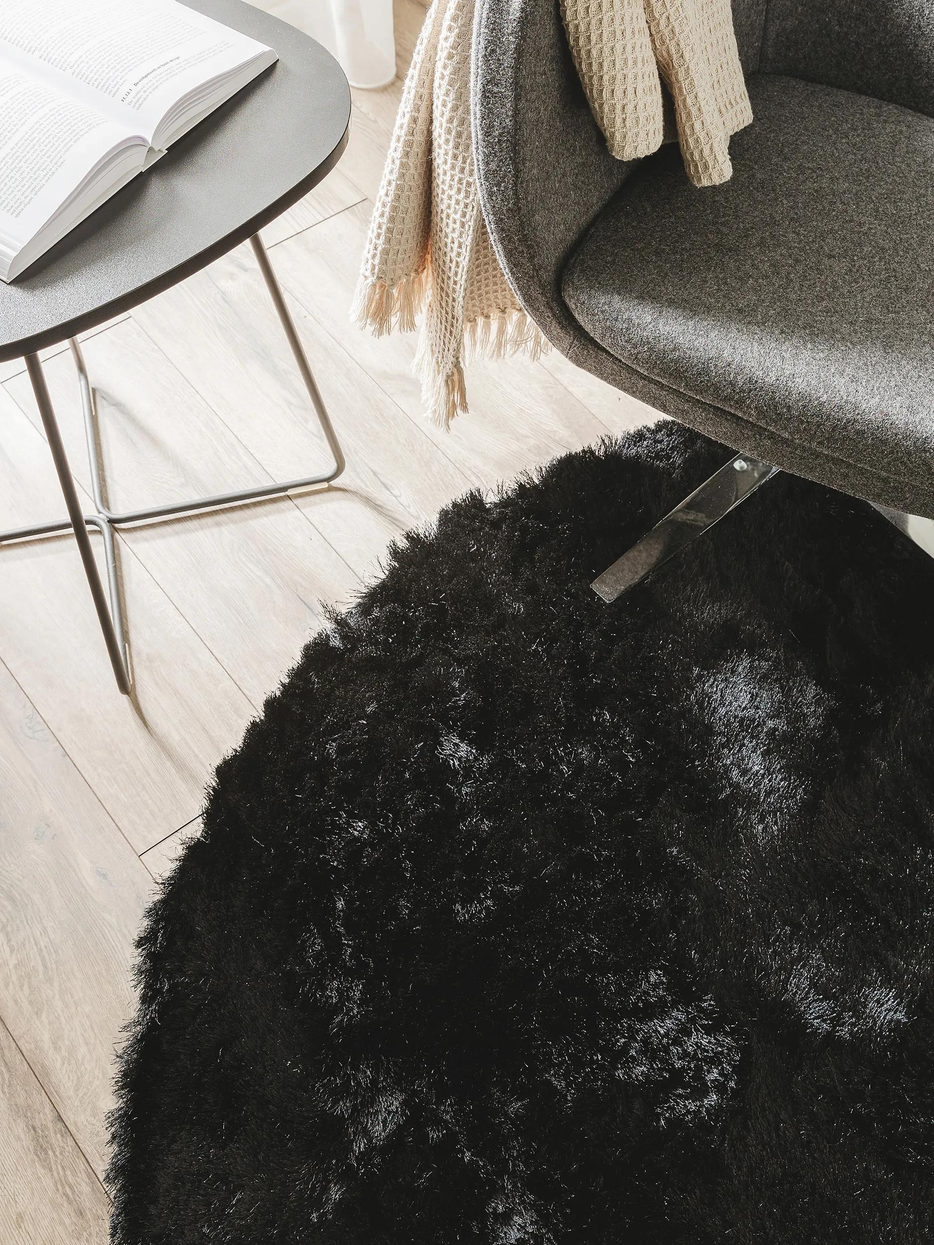 Shaggy rug Whisper Black