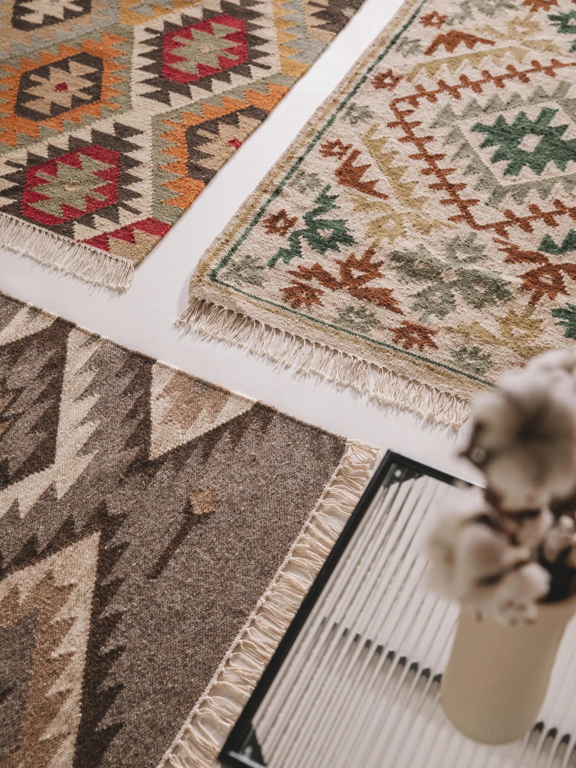 Hand Woven Kilim Zohra Green