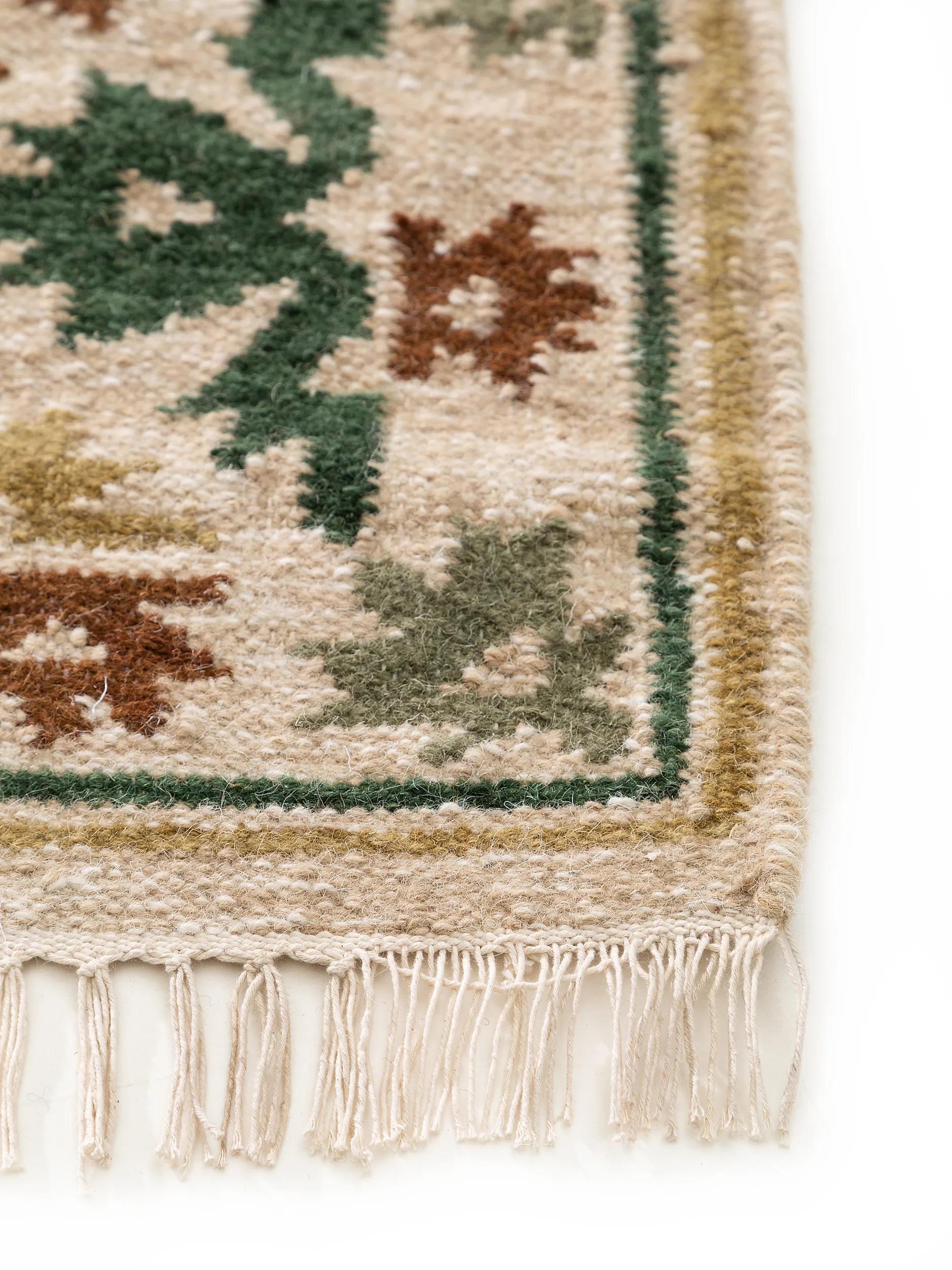 Hand Woven Kilim Zohra Green