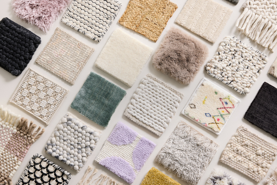 Rugs with samples availabe