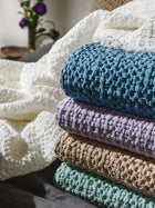Cotton blanket Cloe Beige