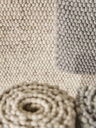 Wool Rug Beads Grey