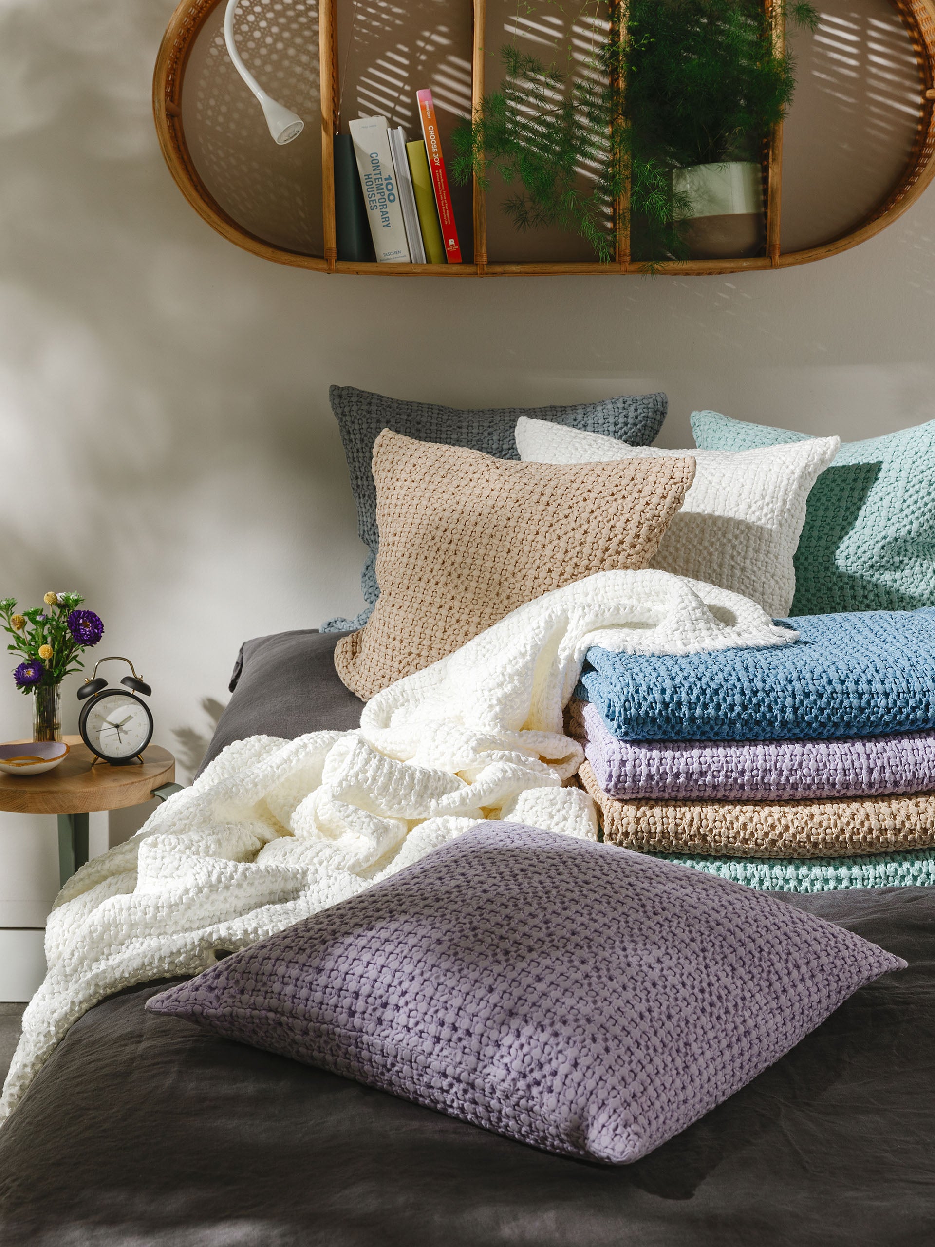 Cotton blanket Cloe Cream