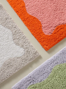 Tapis de bain Cara Gris/Blanc