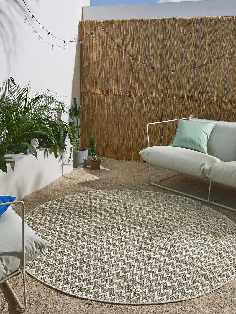 In- & Outdoor Rug Agra Blue/Cream