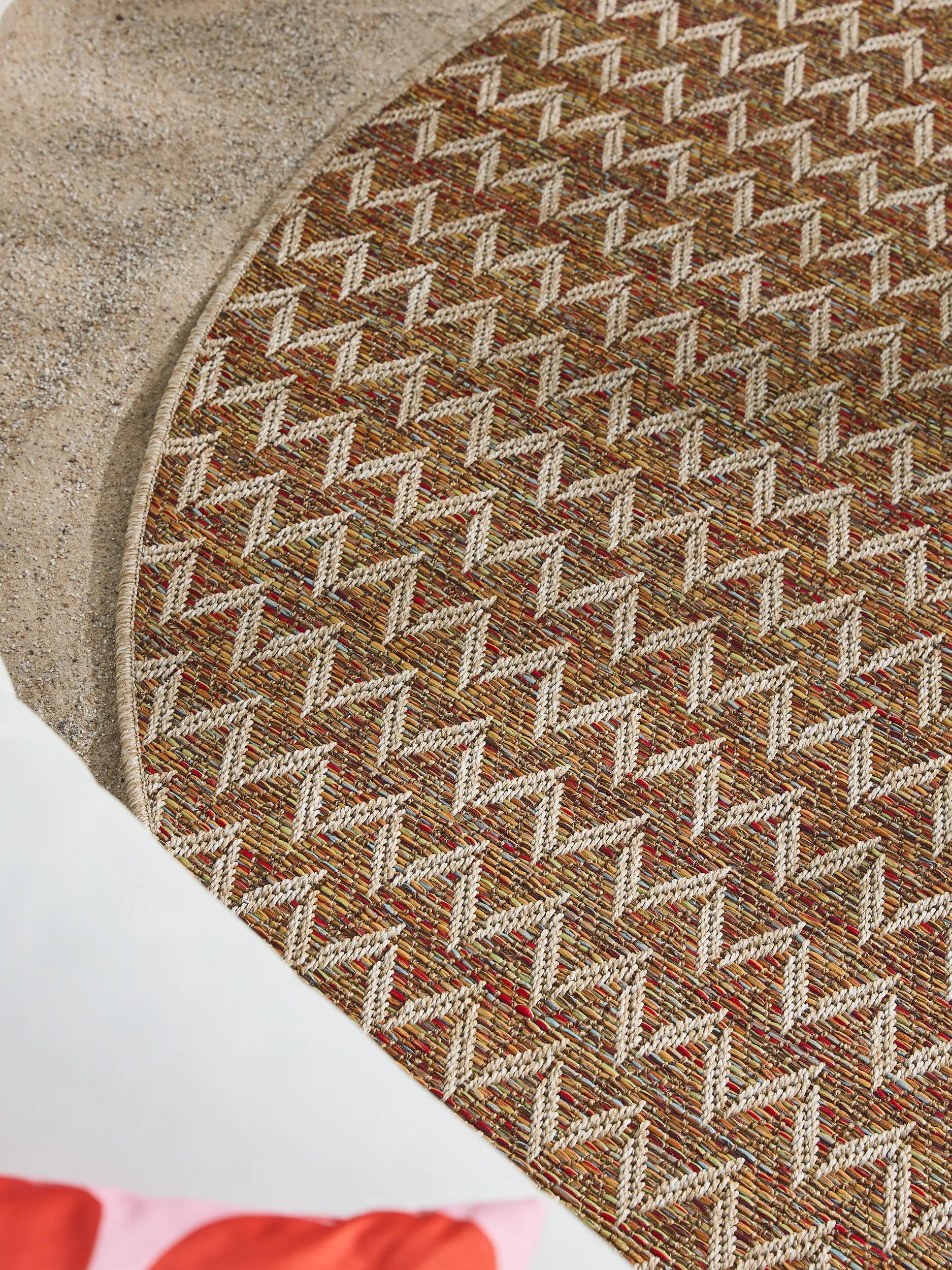 Alfombra para interior y exterior Agra Beige/Multicolor