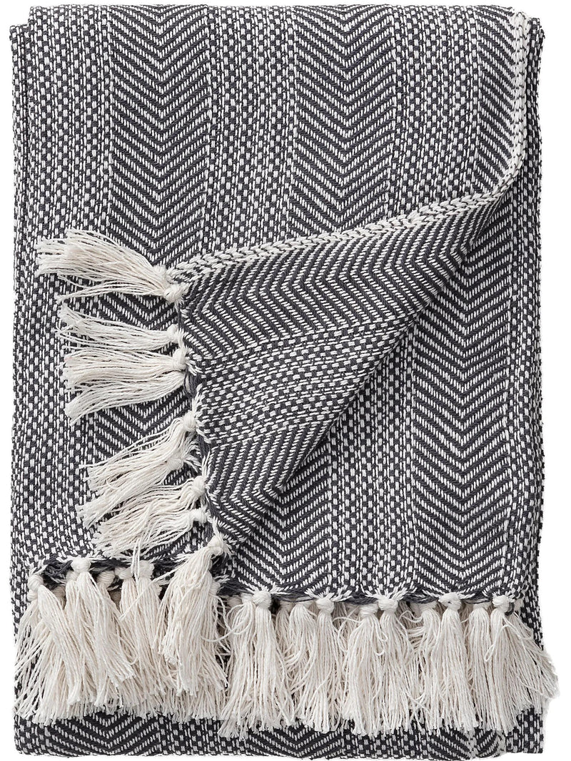 Cotton blanket Alisea Charcoal