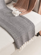 Cotton blanket Alisea Charcoal