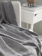 Cotton blanket Alisea Charcoal