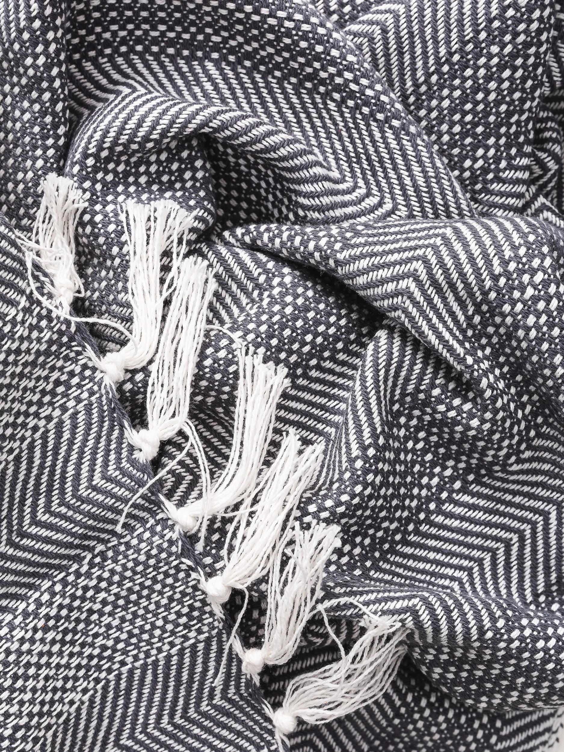 Cotton blanket Alisea Charcoal