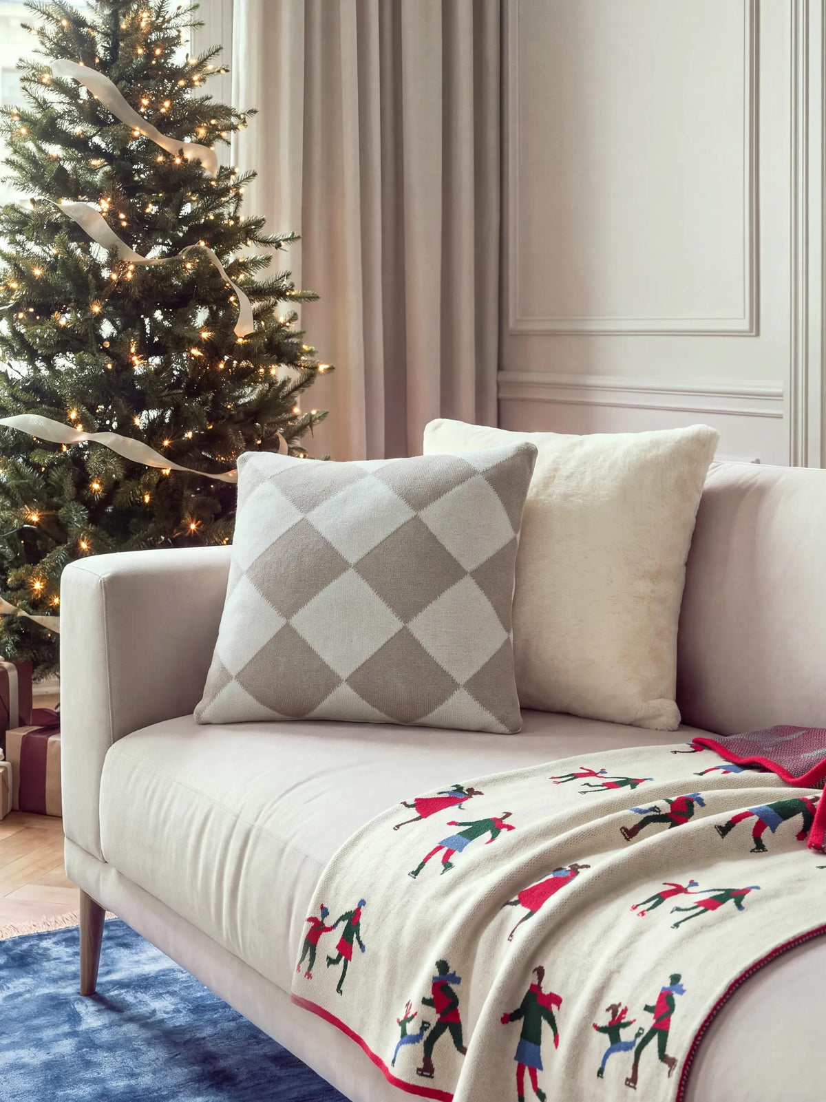 Christmas Cushion Ally Grey