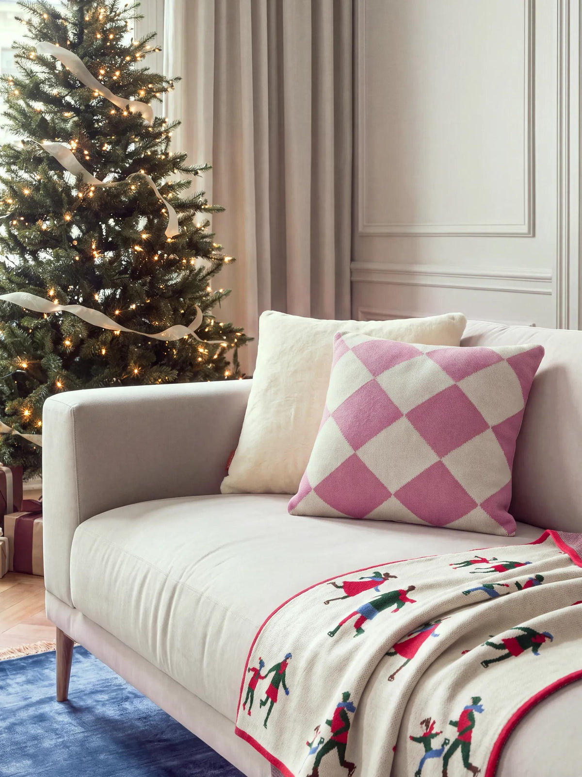 Christmas Cushion Ally Pink