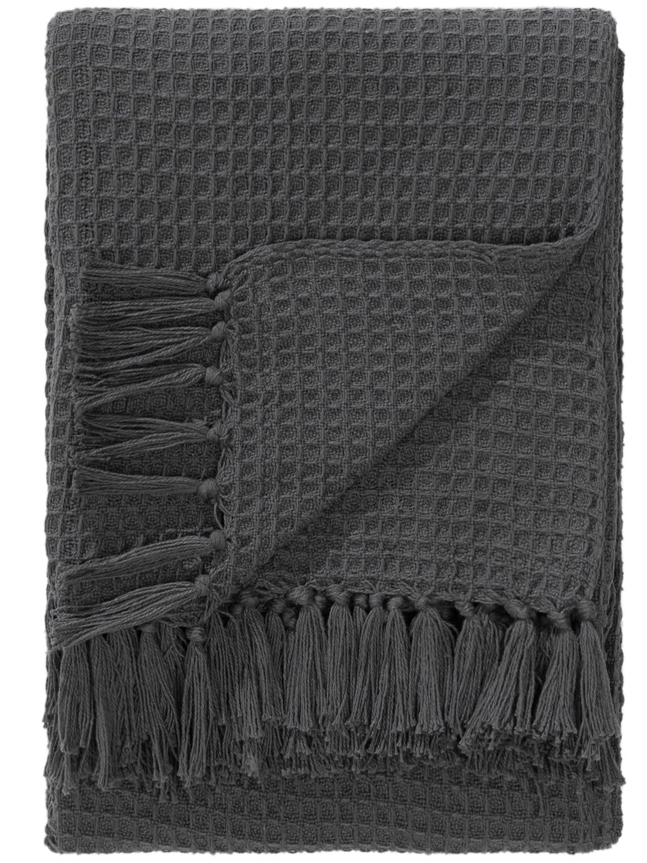 Cotton blanket Amalia Dark Grey
