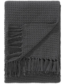 Cotton blanket Amalia Dark Grey