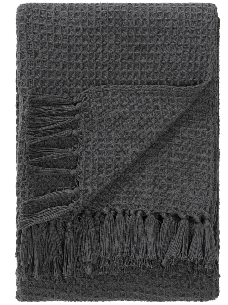 Cotton blanket Amalia Dark Grey