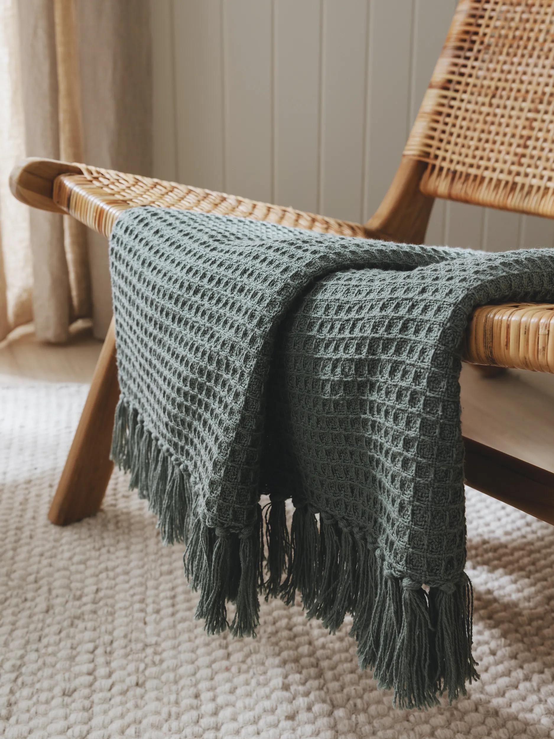 Cotton blanket Amalia Light Green