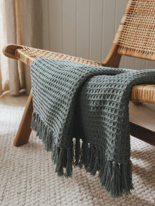 Cotton blanket Amalia Light Green