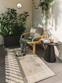 Alfombra para interior y exterior Andora crema/beige