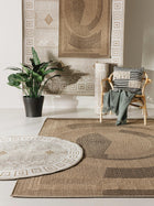 Alfombra para interior y exterior Andora beige/marrón