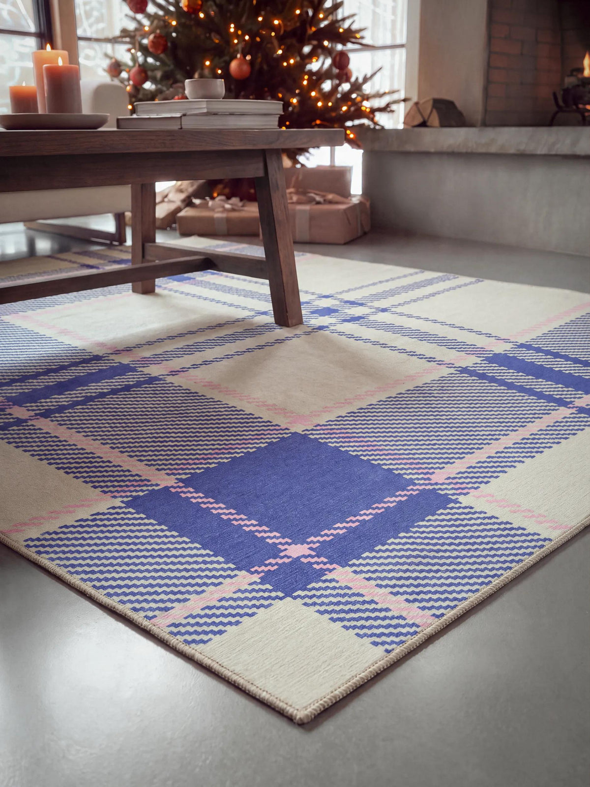 Washable Rug Angus Blue