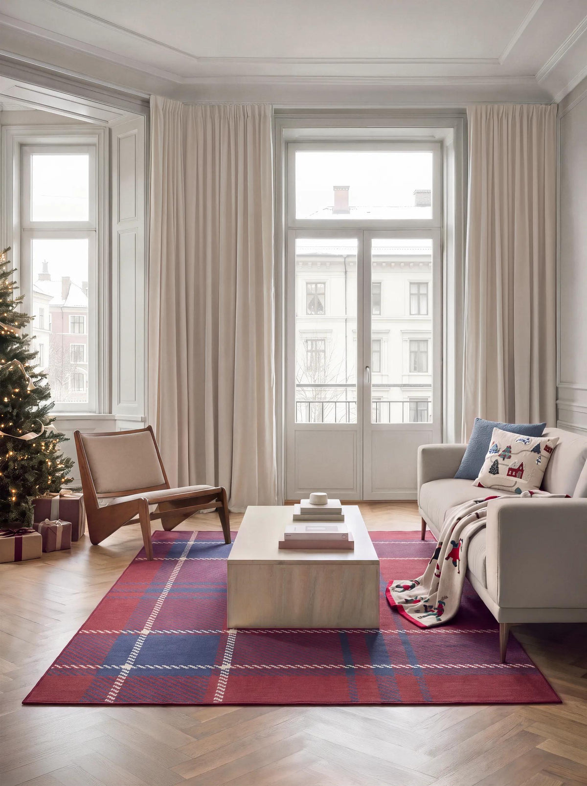 Washable Rug Angus Red