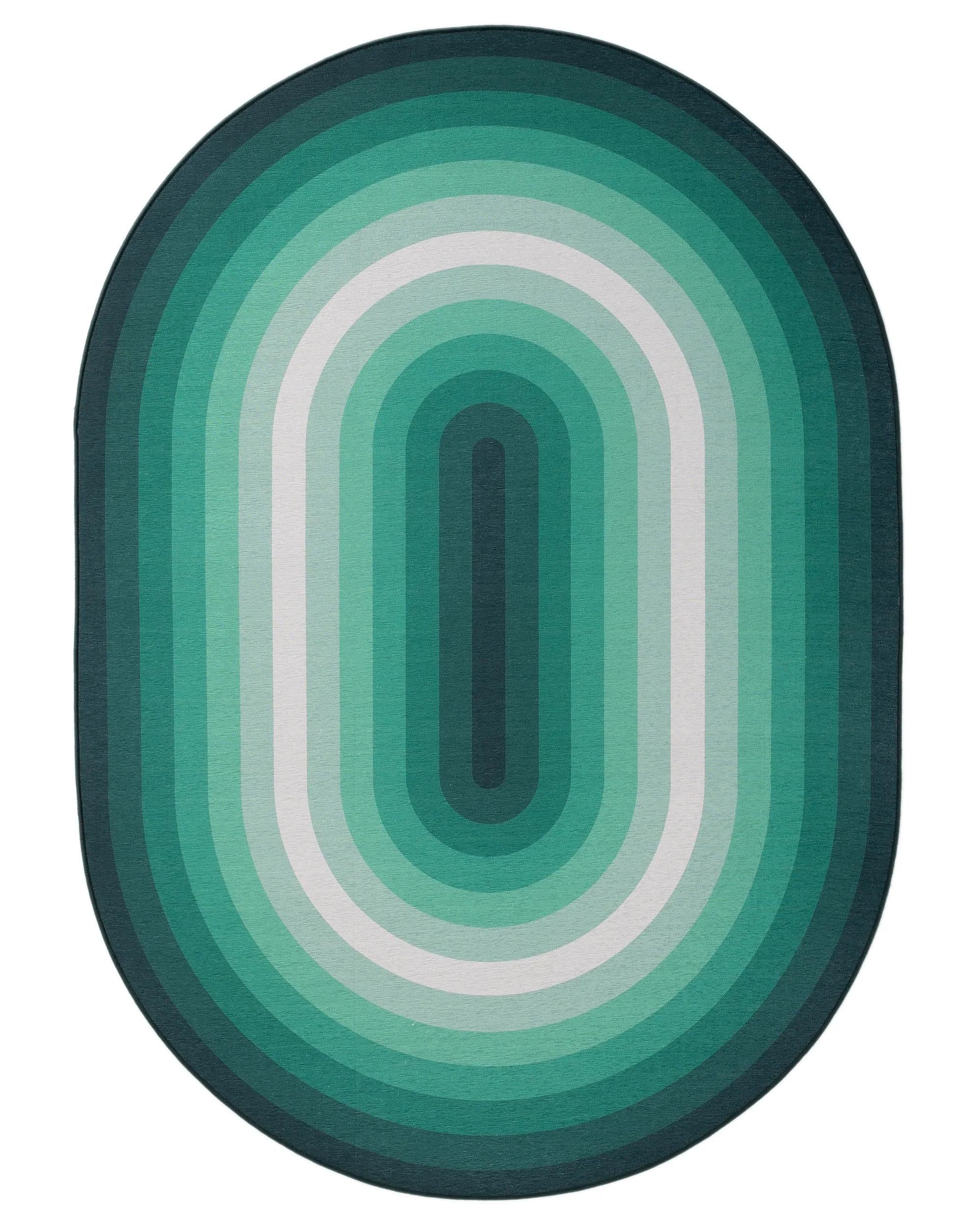 Flat Weave Rug Anko Green