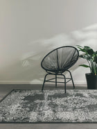 In- & Outdoor Rug Antique Black/White