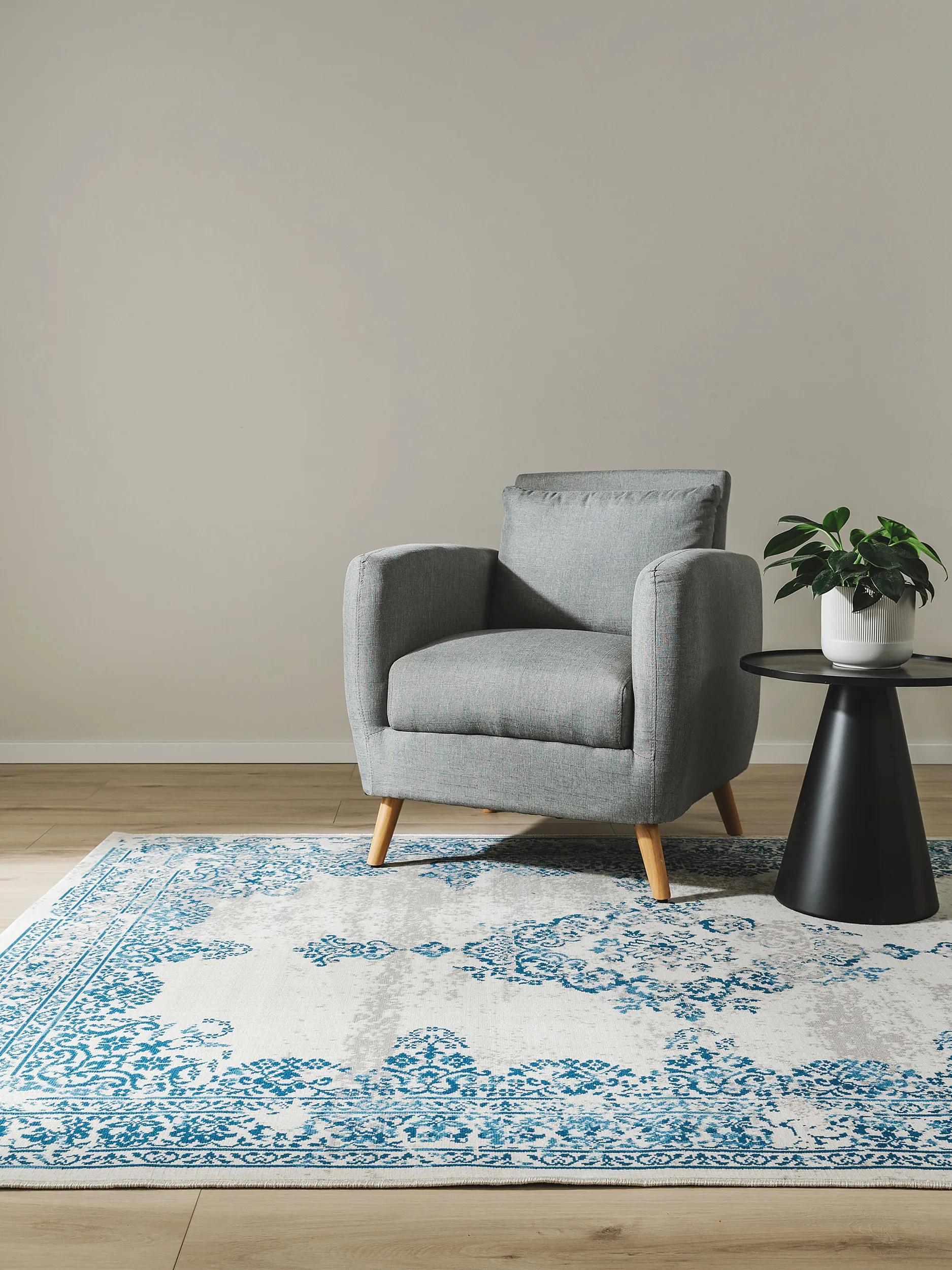 In- & Outdoor Rug Antique Beige/Blue