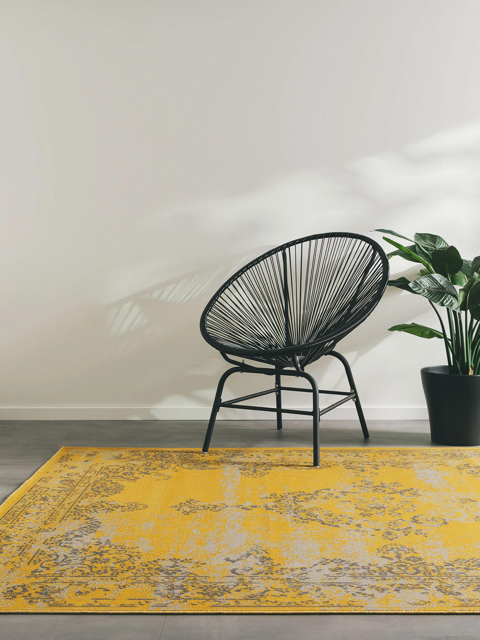 In- & Outdoor Rug Antique Yellow