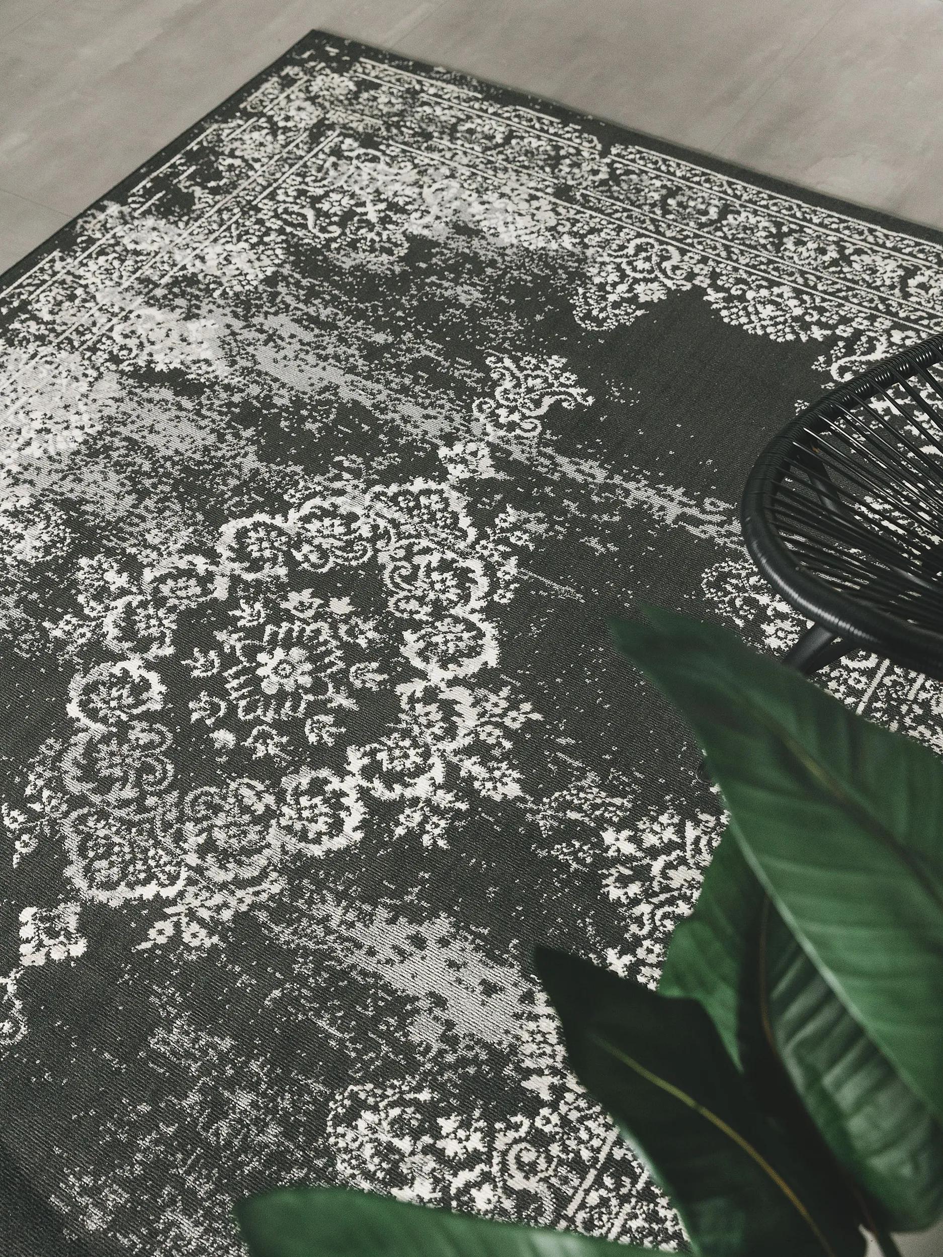 In- & Outdoor Rug Antique Black/White
