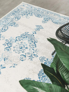 In- & Outdoor Rug Antique Beige/Blue
