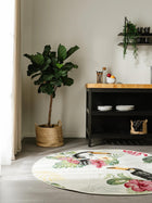 Tapis rond d'intérieur et d'extérieur Artis multicolore