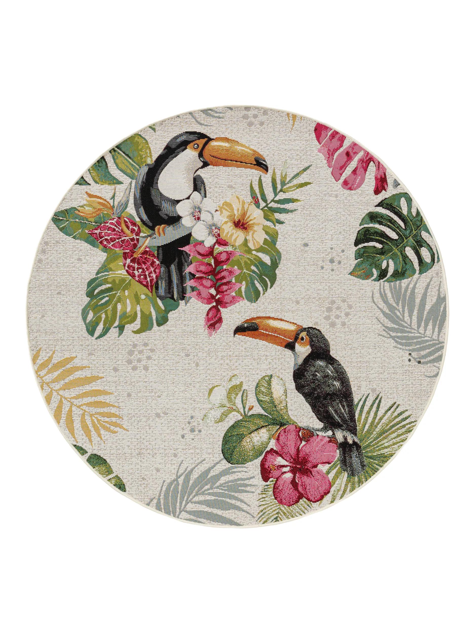 Tapis rond d'intérieur et d'extérieur Artis multicolore