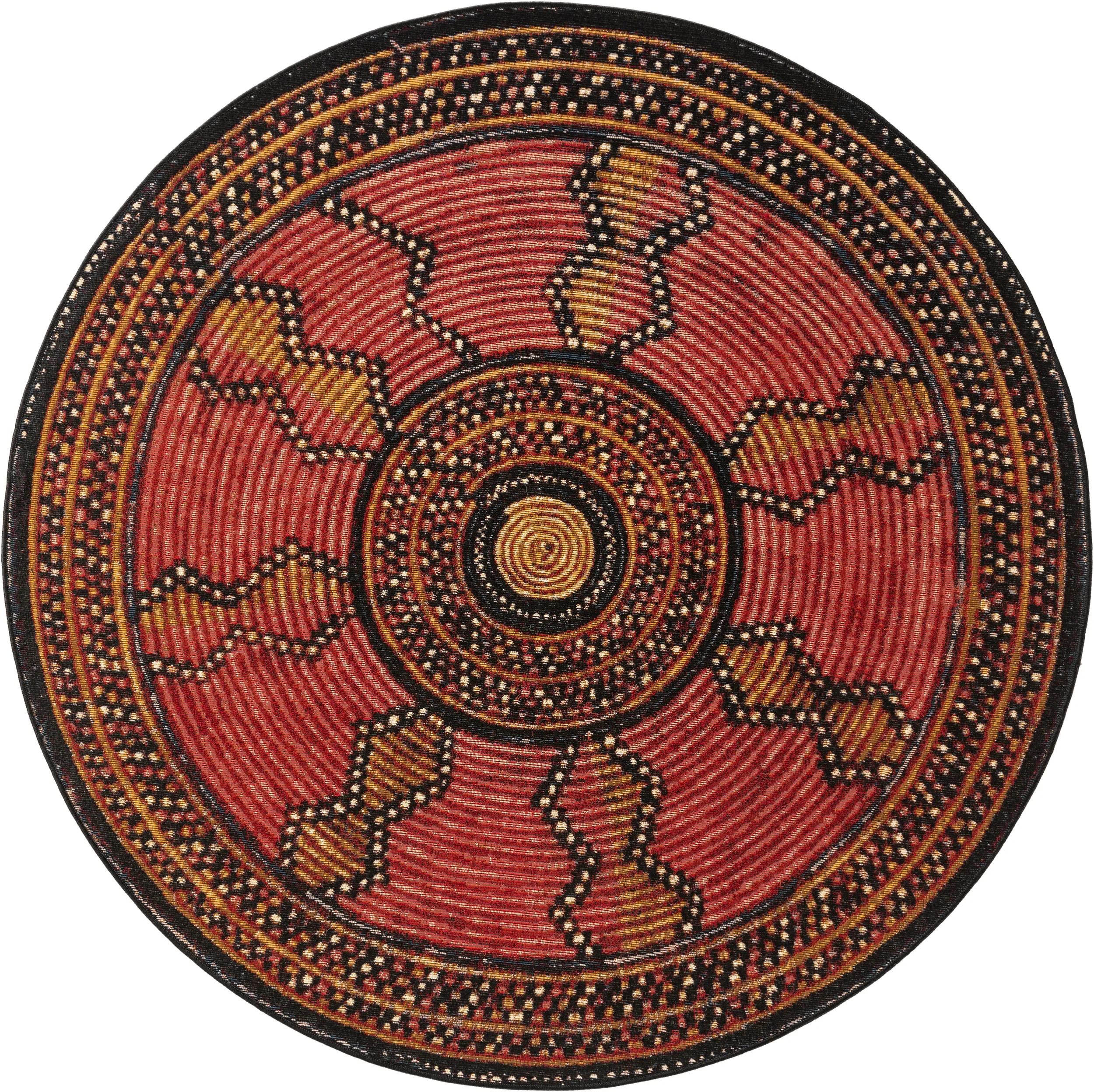 In- & Outdoor Round Rug Artis Red