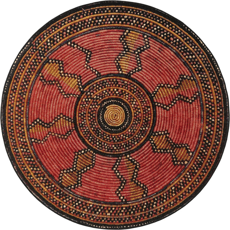 In- & Outdoor Round Rug Artis Red