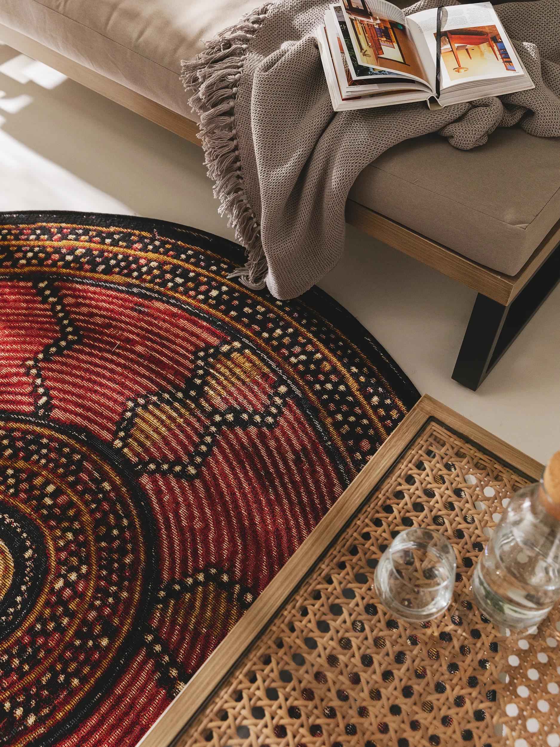 In- & Outdoor Round Rug Artis Red