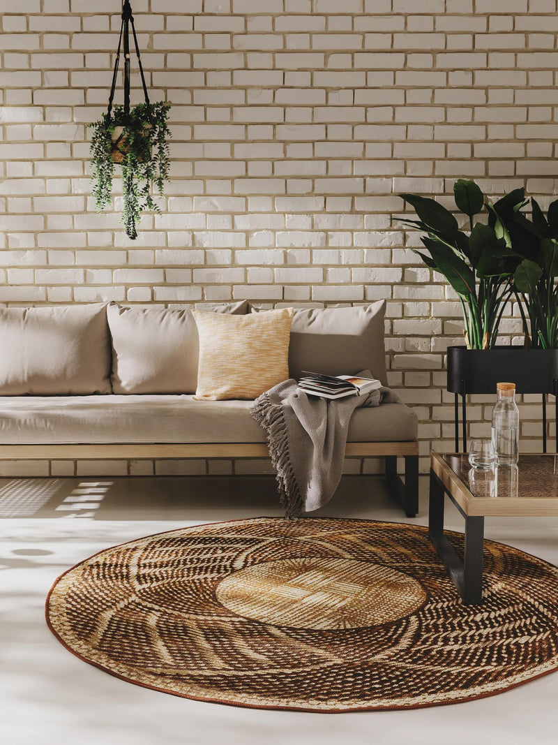 In- & Outdoor Round Rug Artis Gold