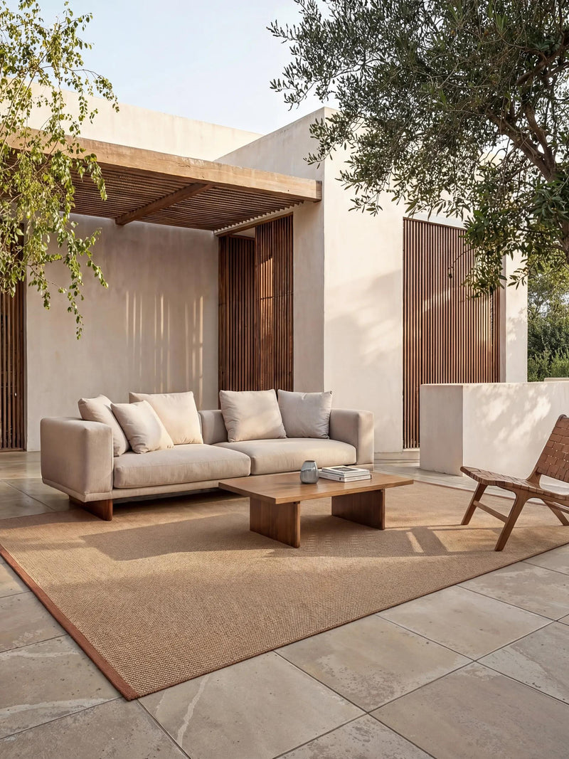 In- & Outdoor Rug Arvea Cream/Terracotta
