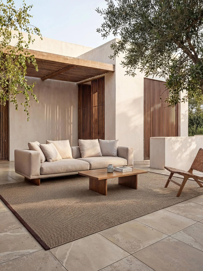 In- & Outdoor Rug Arvea Blue/Brown