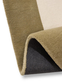 Wollteppich Aspect Creme/Grün