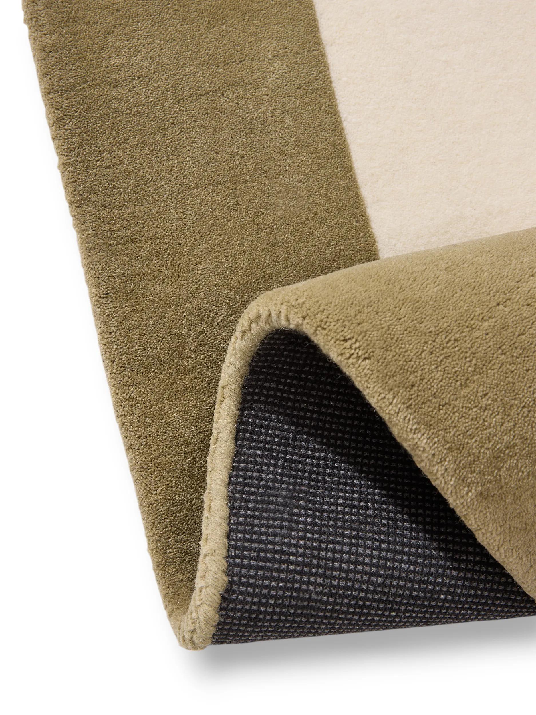 Wollteppich Aspect Creme/Grün