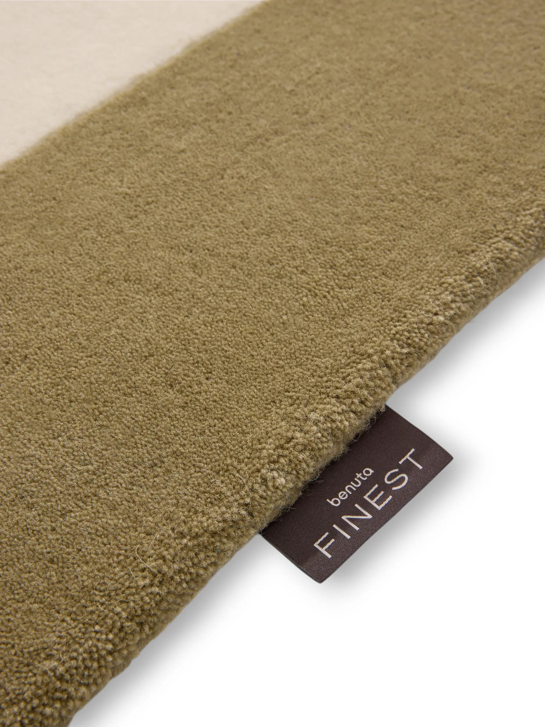 Wollteppich Aspect Creme/Grün
