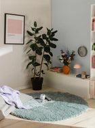 Shaggy rug Ava Turquoise