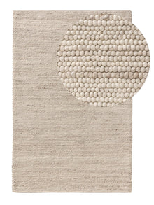 Wool Rug Beads Beige
