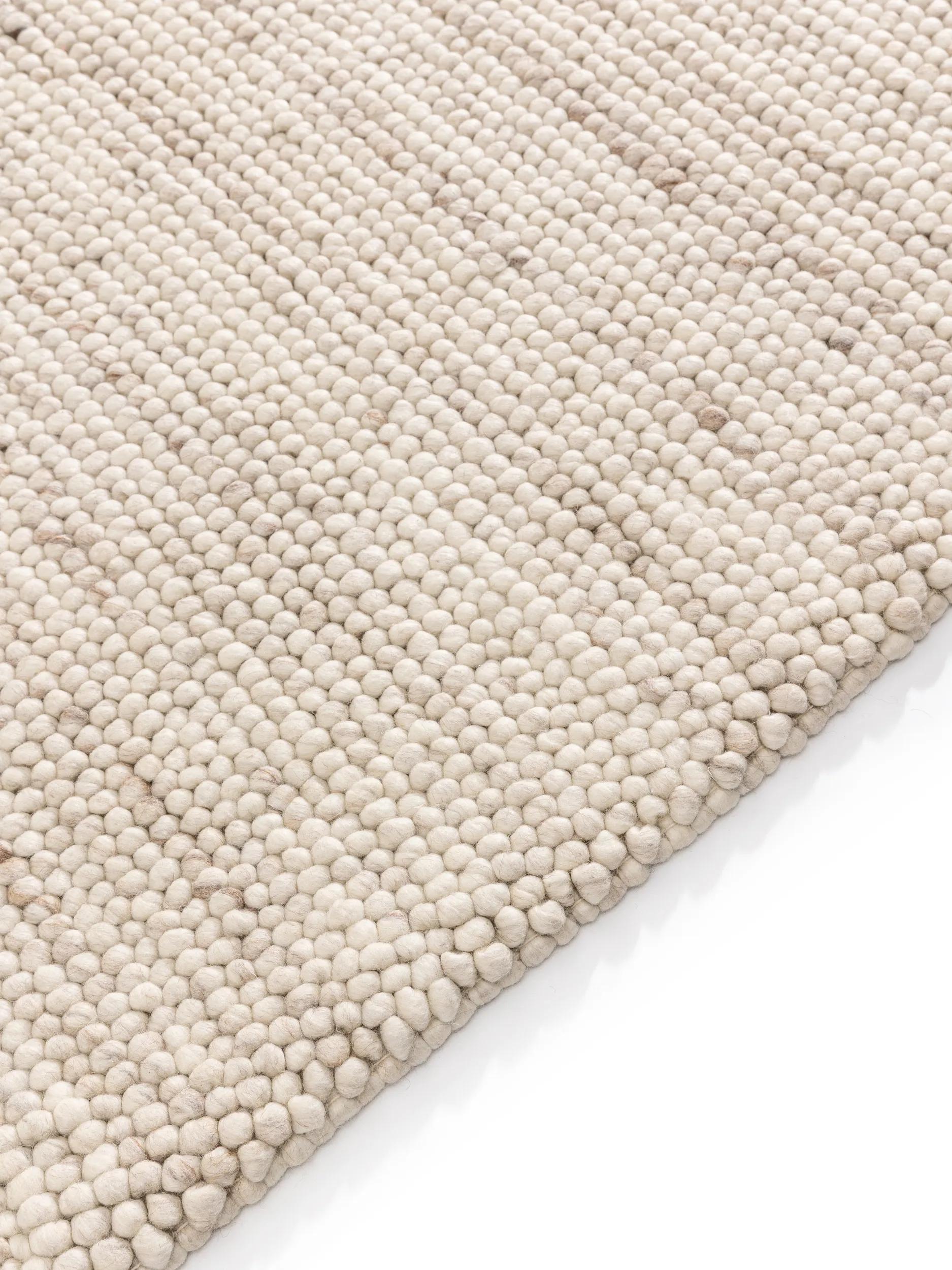 Wool Rug Beads Beige