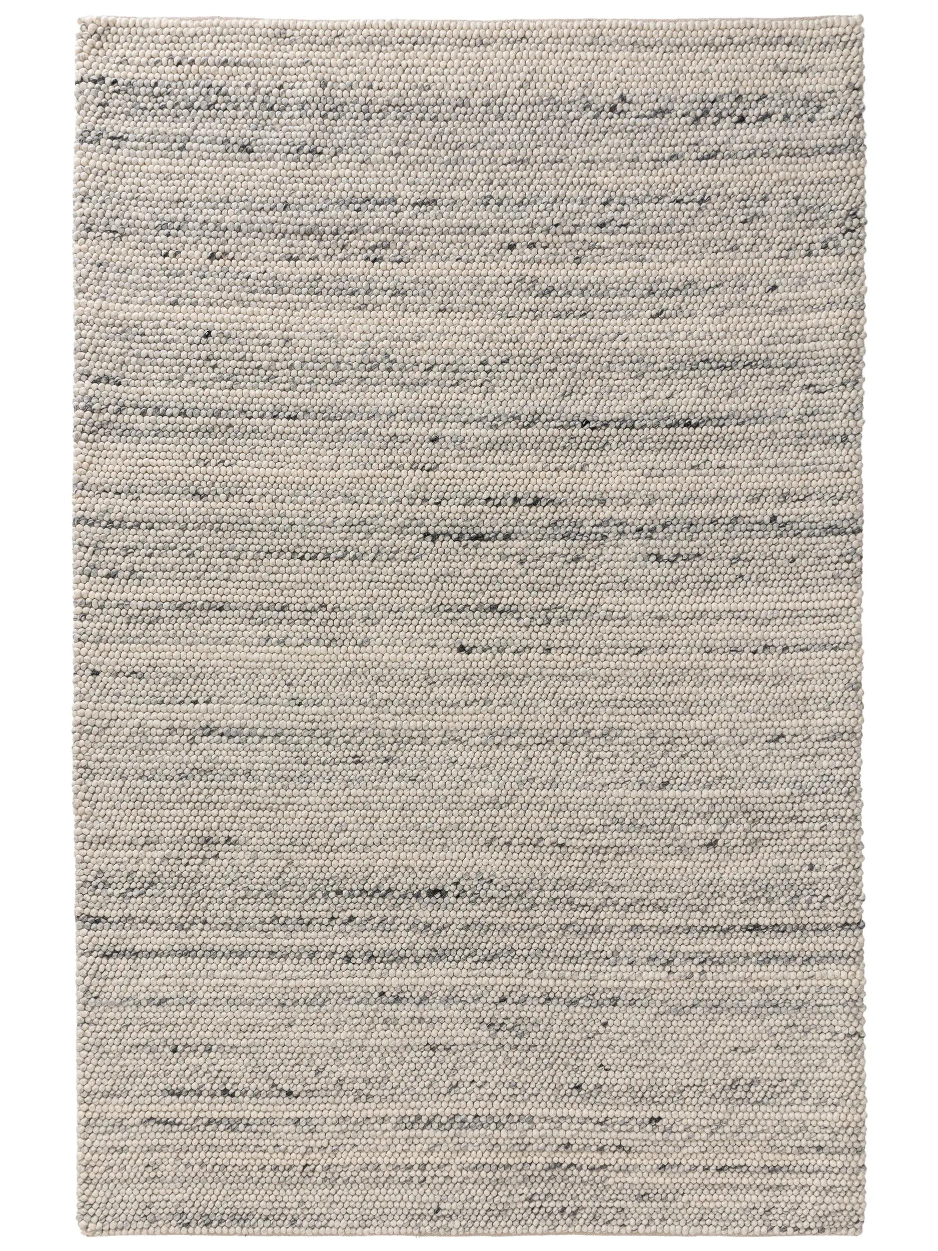 Wool Rug Beads Light Grey