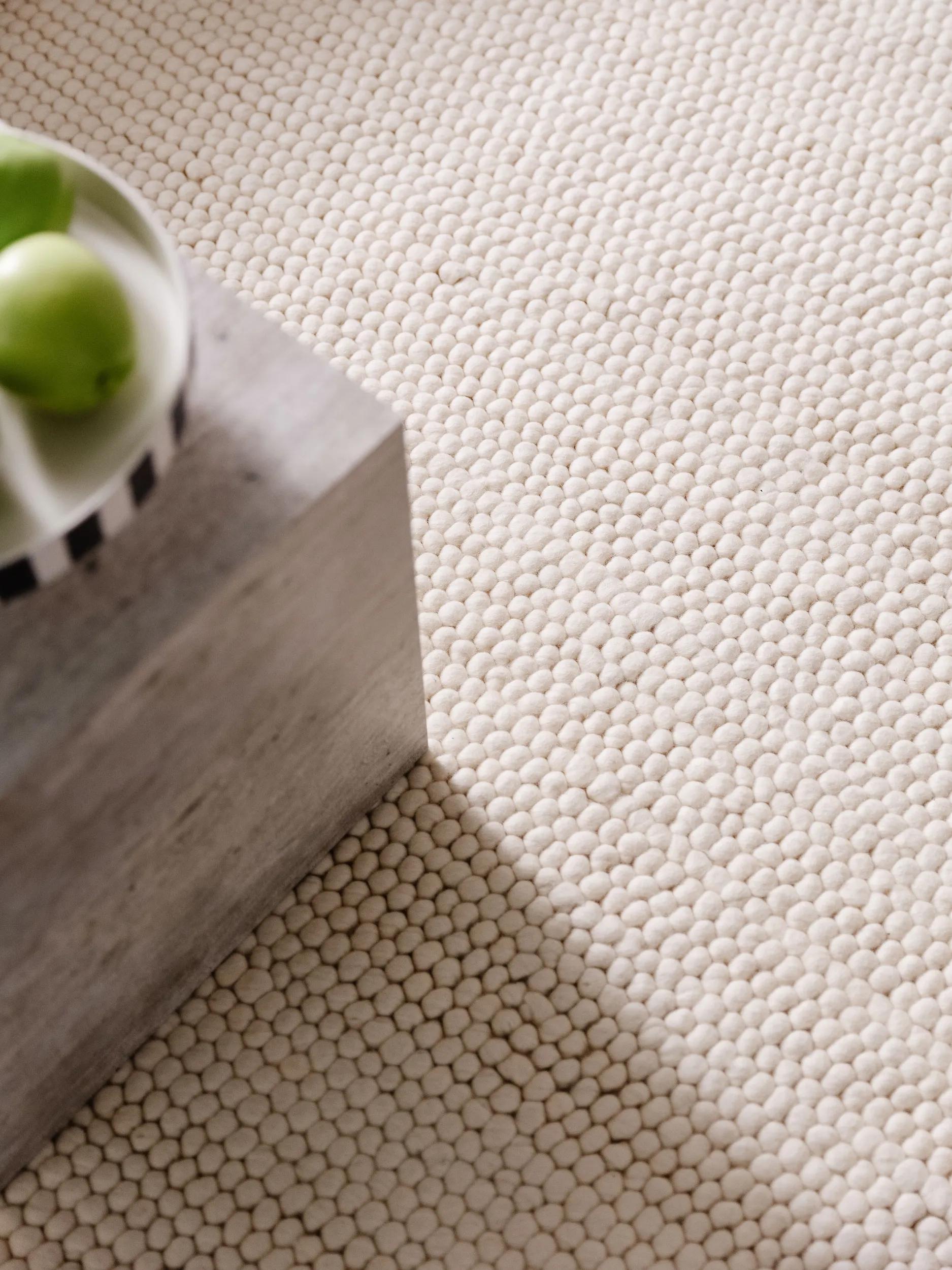 Wool Rug Beads Cream